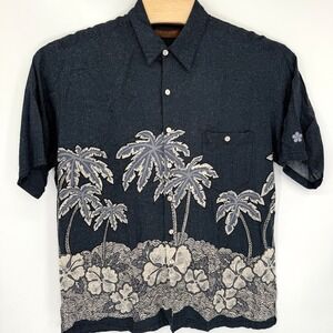 Tori Richard Men's XL Hawaiian Aloha Beach Palm Trees Hibiscus Viscos Clover‎